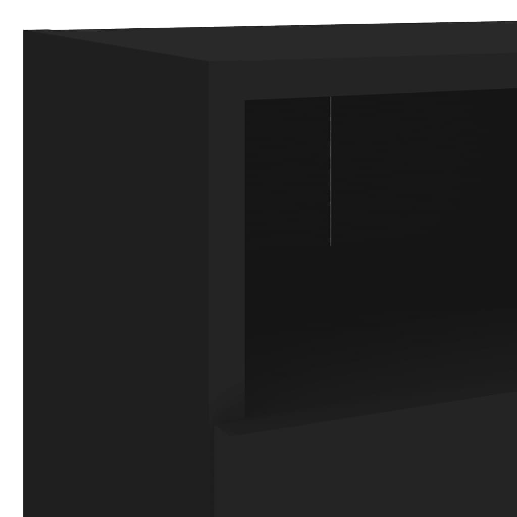 vidaXL TV sienas skapītis, melns, 40x30x30 cm, inženierijas koks