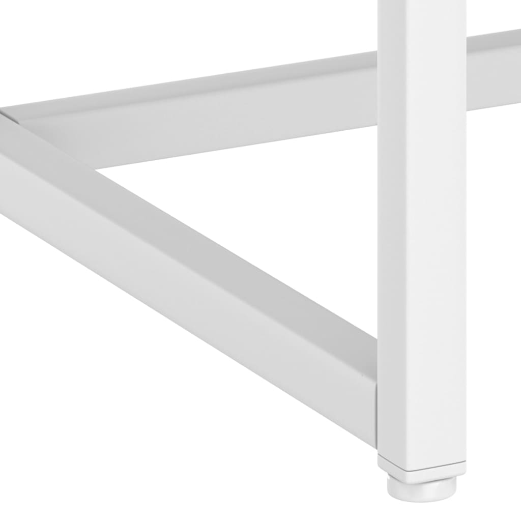 vidaXL konsoles galdiņš, balts, 106x35x75 cm, tērauds