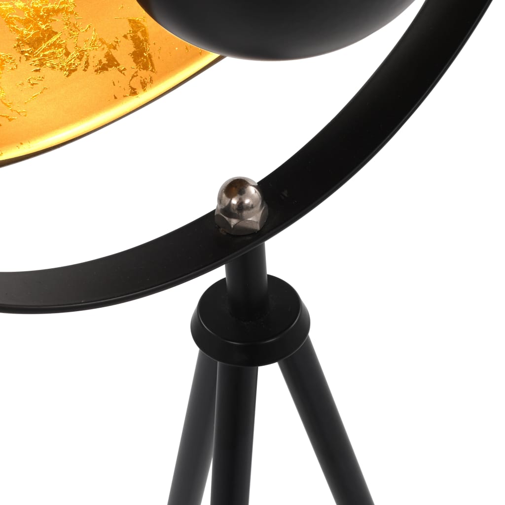 vidaXL stāvlampa, 31 cm, E27, melnā un zelta krāsā