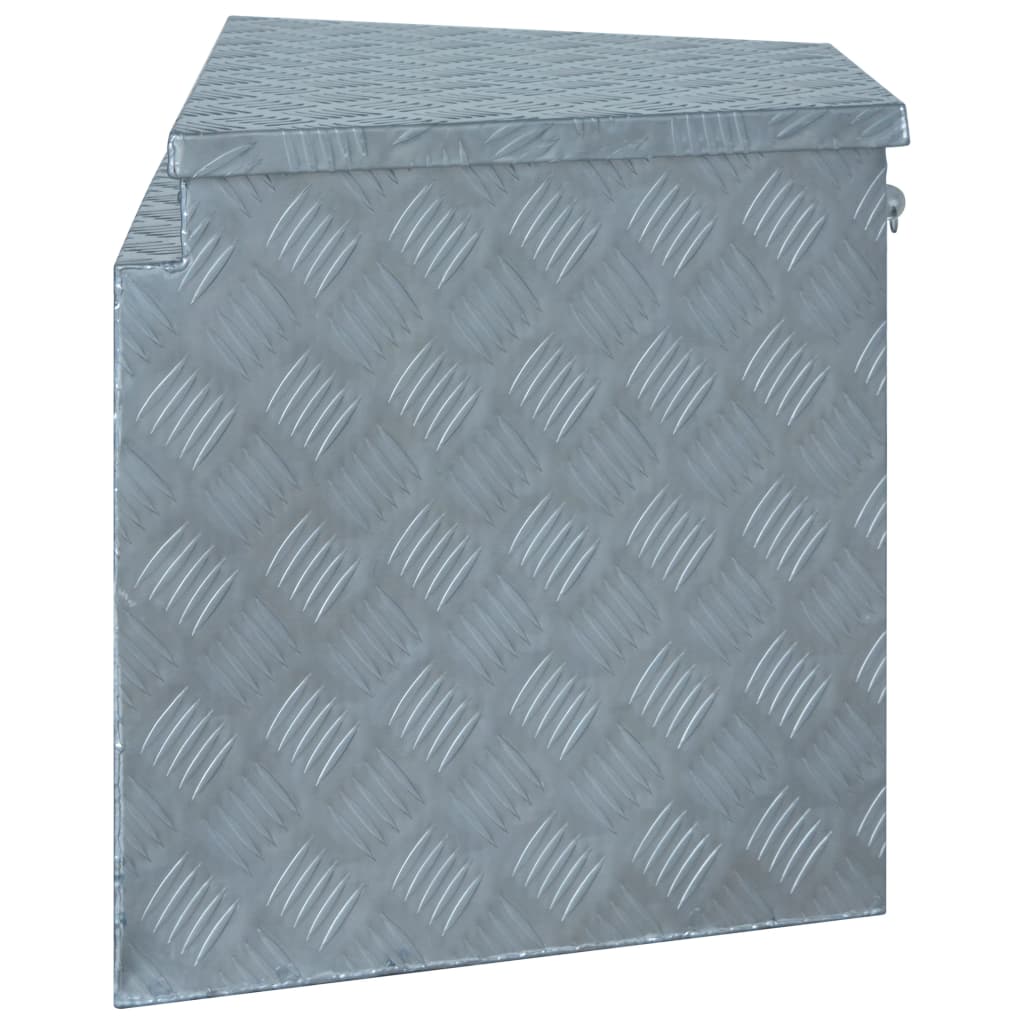 vidaXL alumīnija kaste, 737/381x410x460 mm, sudraba krāsā