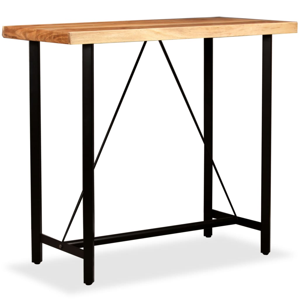 vidaXL bāra galds, 120x60x107 cm, akācijas masīvkoks