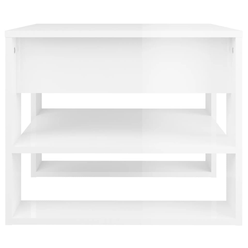 vidaXL kafijas galdiņš, balts, 55,5x55x45 cm, inženierijas koks