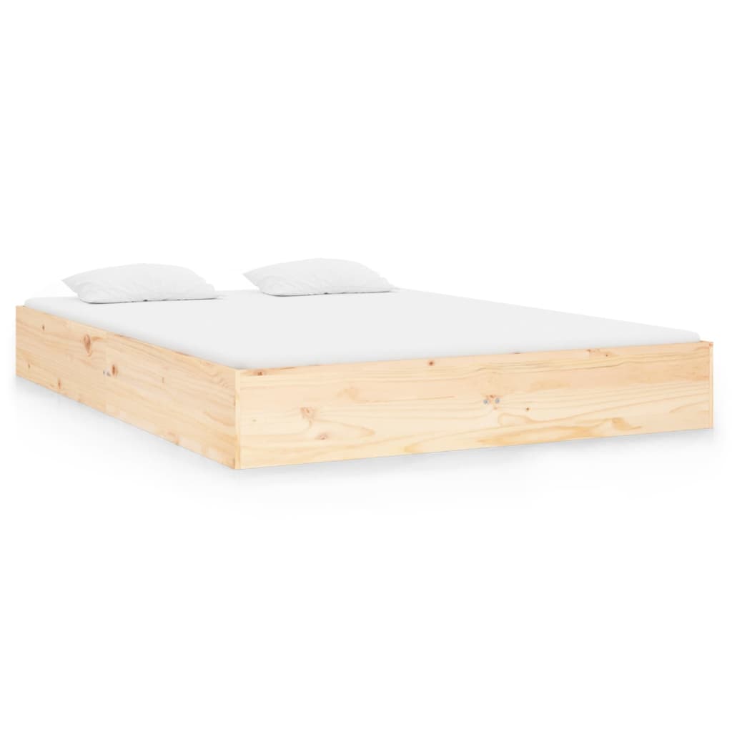 vidaXL gultas rāmis, masīvkoks, 120x190 cm, divvietīgs