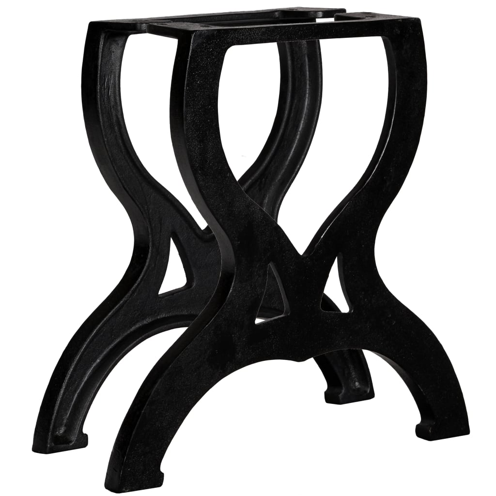 vidaXL kafijas galdiņa kājas, 2 gab., X-forma, čuguns