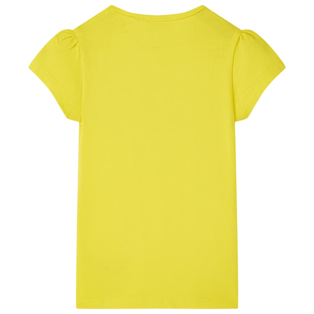 Bērnu T-krekls, koši dzeltens, 92