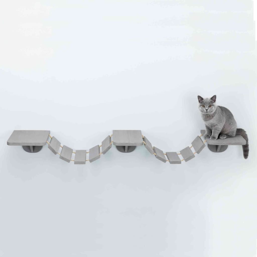 TRIXIE kāpnes kaķiem, stiprināmas pie sienas, 150x30 cm, pelēkbrūnas
