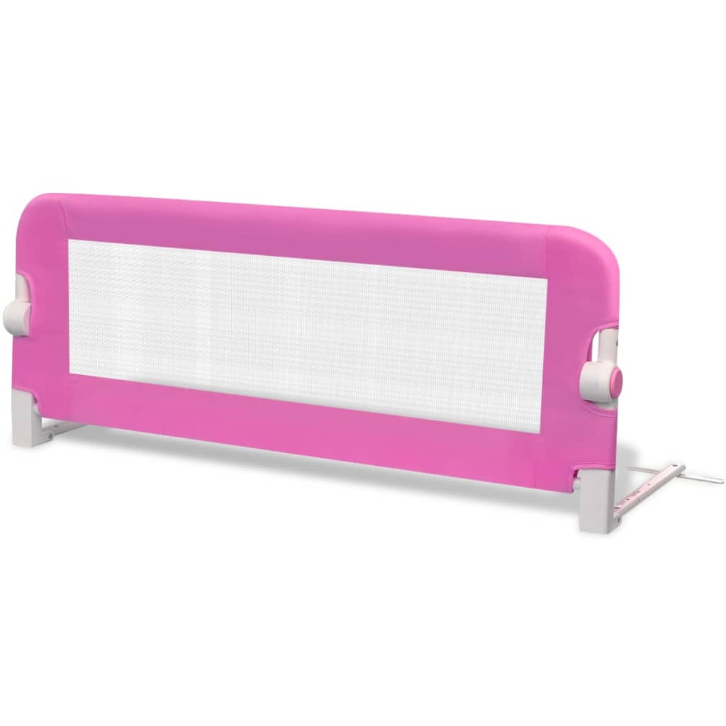 vidaXL bērnu gultas aizsargbarjeras, 2 gab., rozā, 102x42 cm