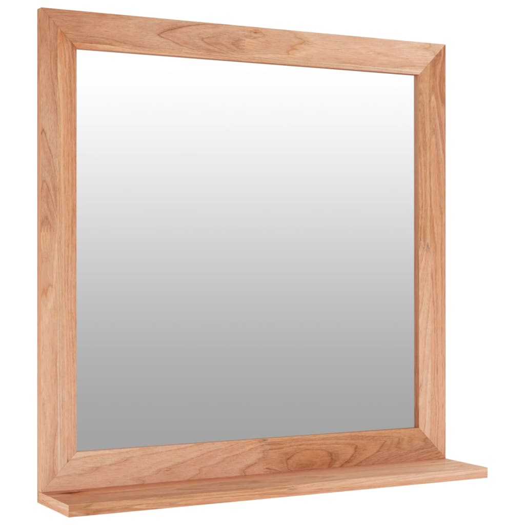 vidaXL sienas spogulis, 55x55 cm, valrieksta masīvkoks