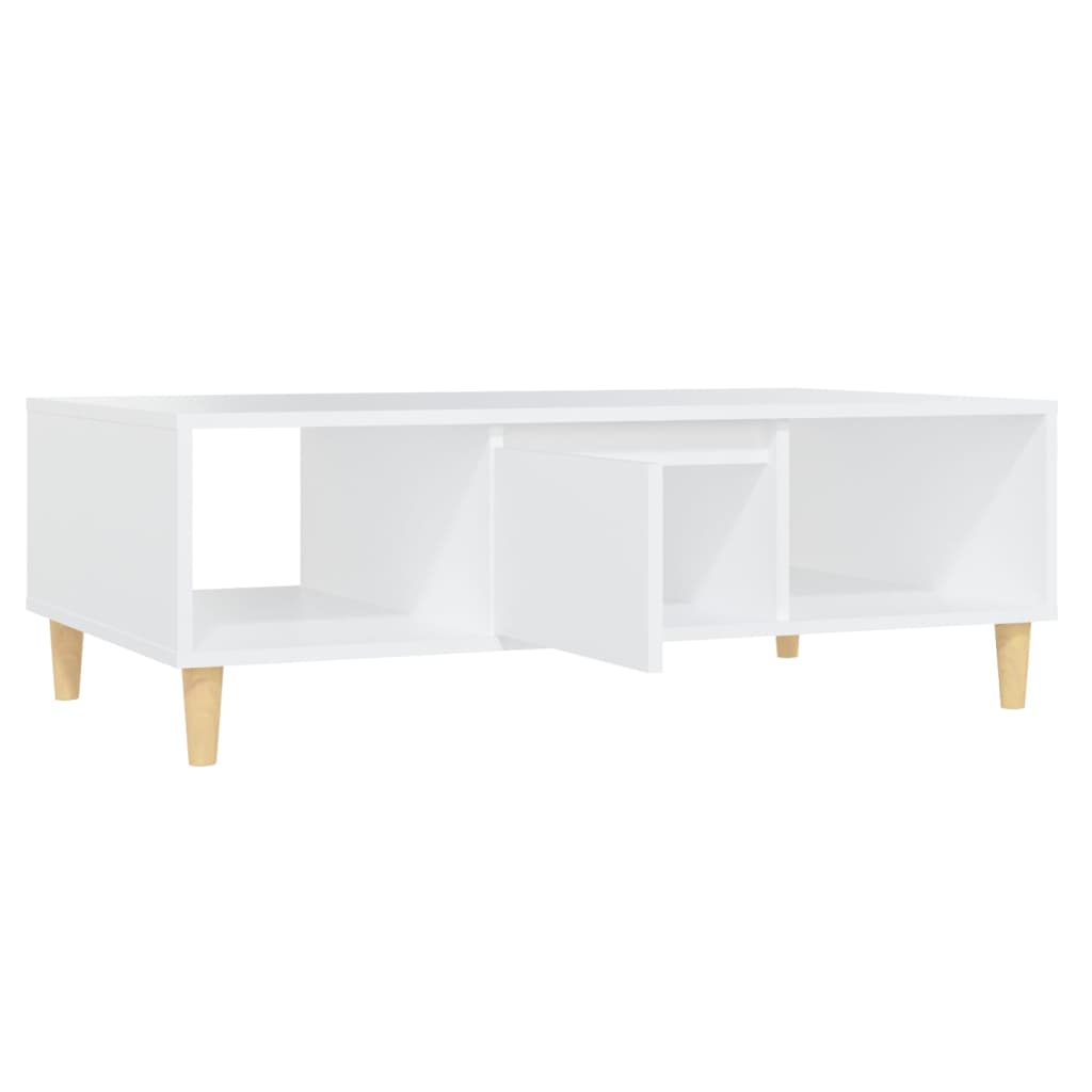 vidaXL kafijas galdiņš, balts, 103,5x60x35 cm, skaidu plāksne