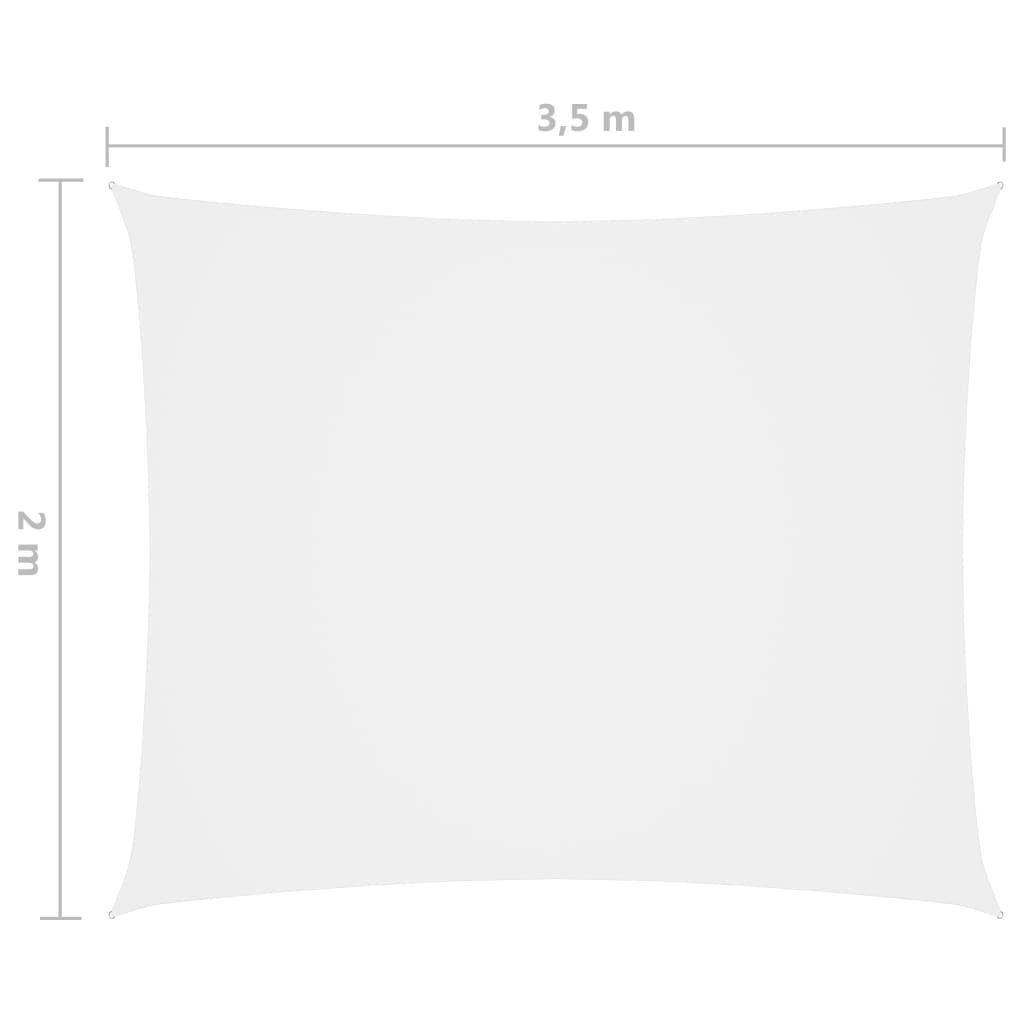 vidaXL saulessargs, taisnstūra, 2x3,5 m, balts oksforda audums