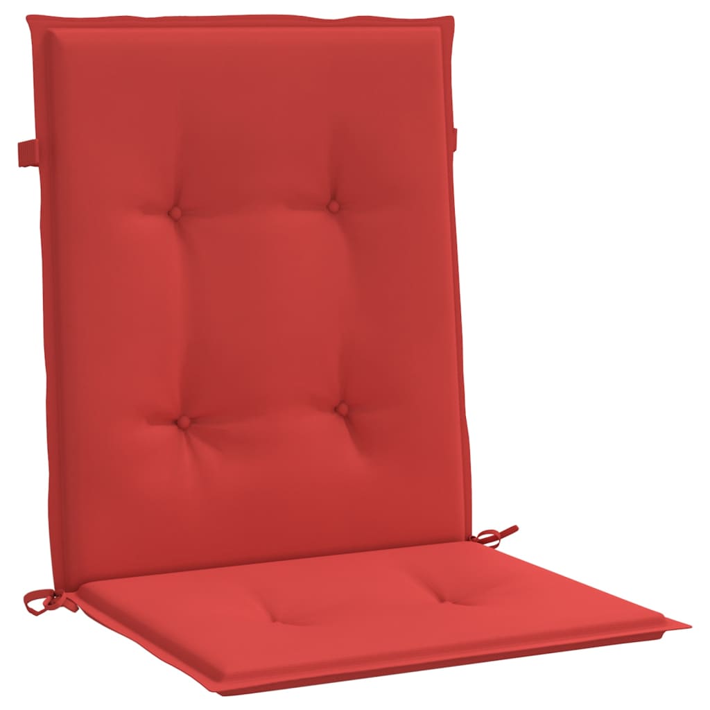 vidaXL dārza krēslu spilveni, 6 gab., sarkani, 100x50x3 cm, audums
