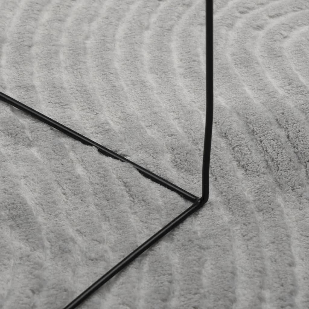 vidaXL paklājs IZA, īsa spalva, skandināvu stils, pelēks, Ø 160 cm