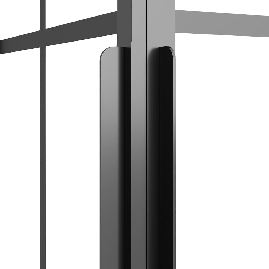 vidaXL dušas kabīne, matēts ESG stikls, 90x70x180 cm, melna