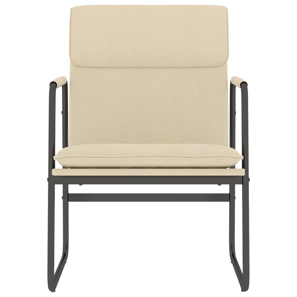 vidaXL atpūtas krēsls, 55x64x80 cm, krēmkrāsas audums