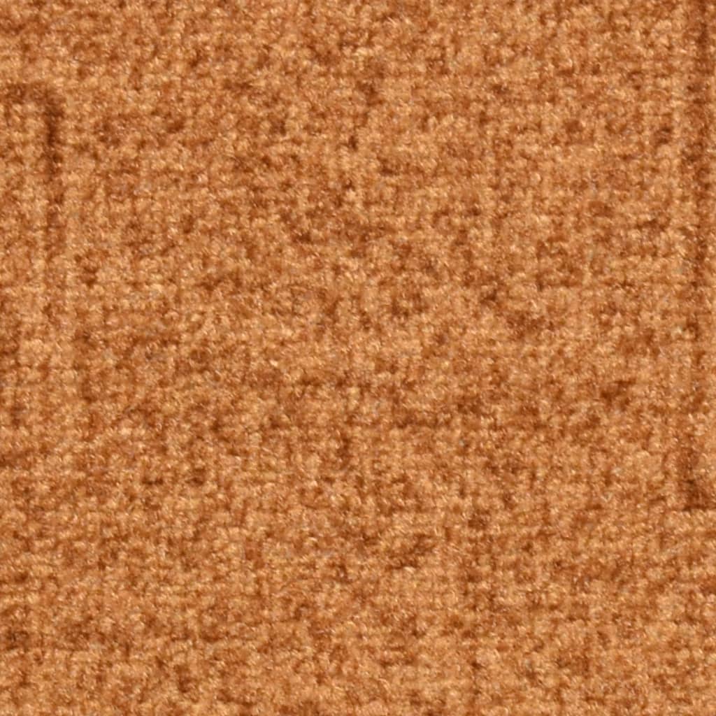 vidaXL kāpņu paklāji, 15 gab., pašlīmējoši, 65x21x4 cm, bēši