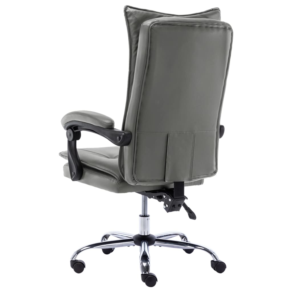 vidaXL biroja krēsls, antracītpelēka mākslīgā āda