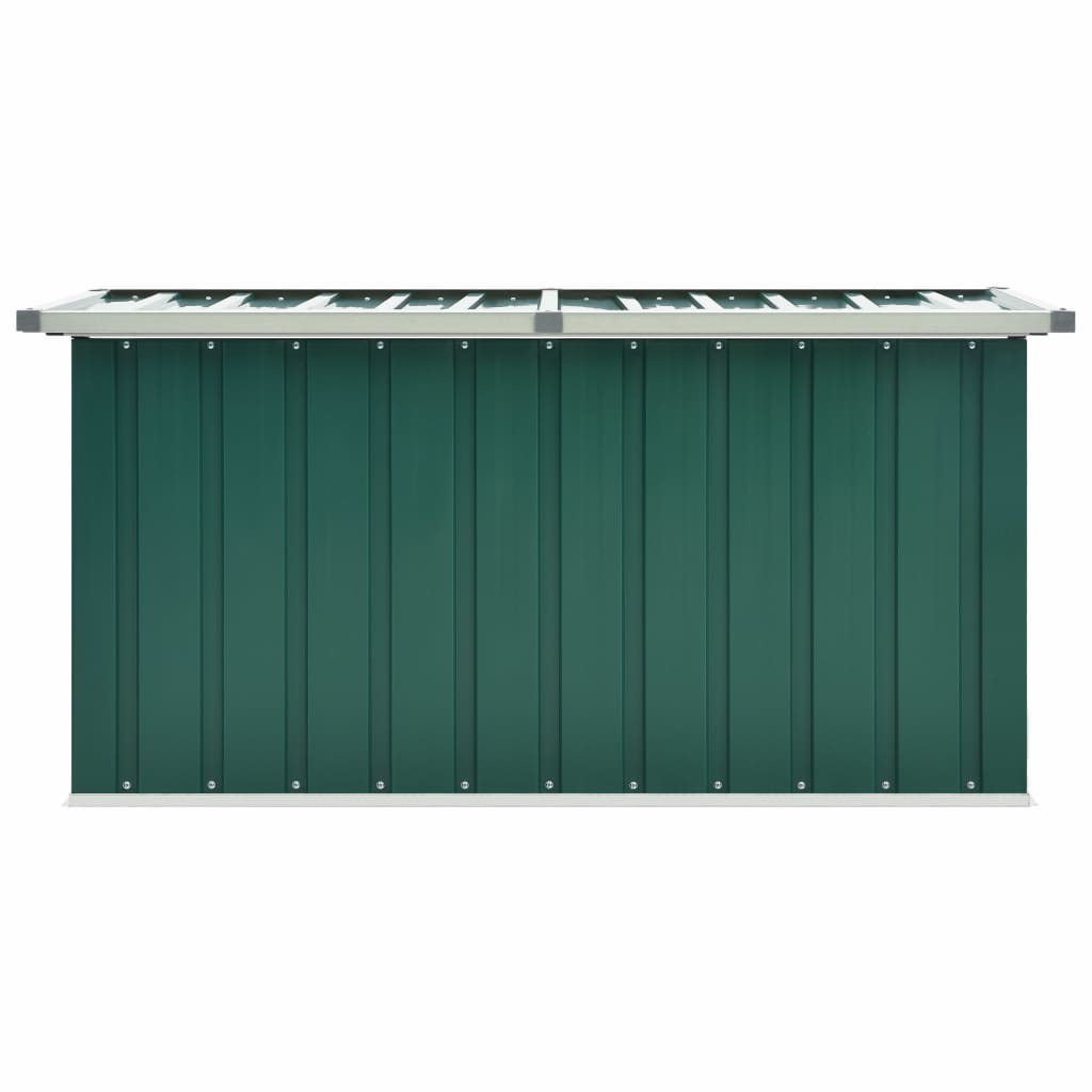 vidaXL dārza uzglabāšanas kaste, zaļa, 129x67x65 cm