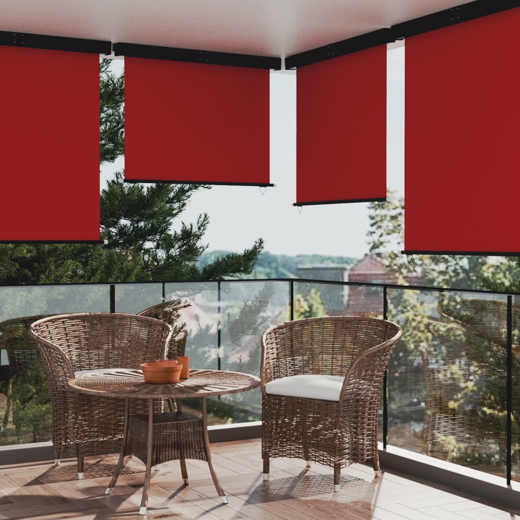vidaXL balkona sānu markīze, sarkana, 145x250 cm