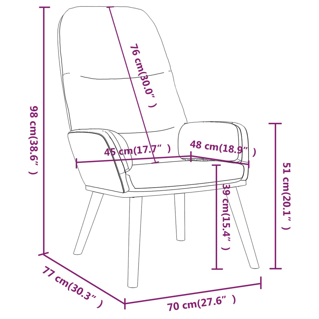 vidaXL atpūtas krēsls, pelēkbrūns audums