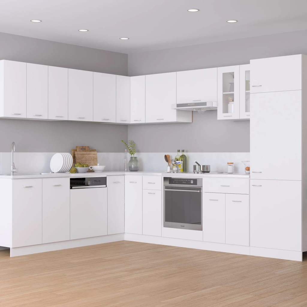 vidaXL virtuves stūra skapītis, balts, 75,5x75,5x81,5 cm