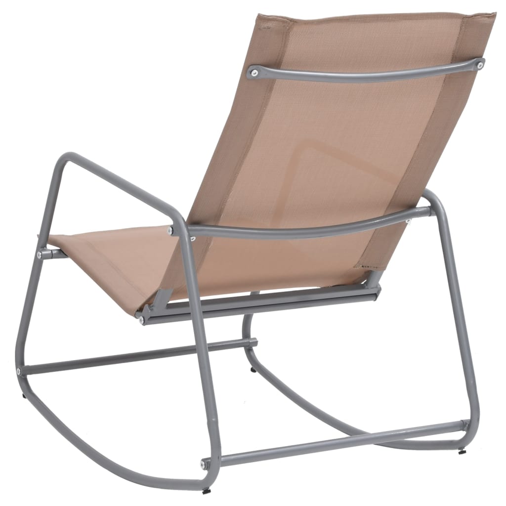 vidaXL dārza šūpuļkrēsls, pelēkbrūns, 95x54x85 cm, tekstilēns