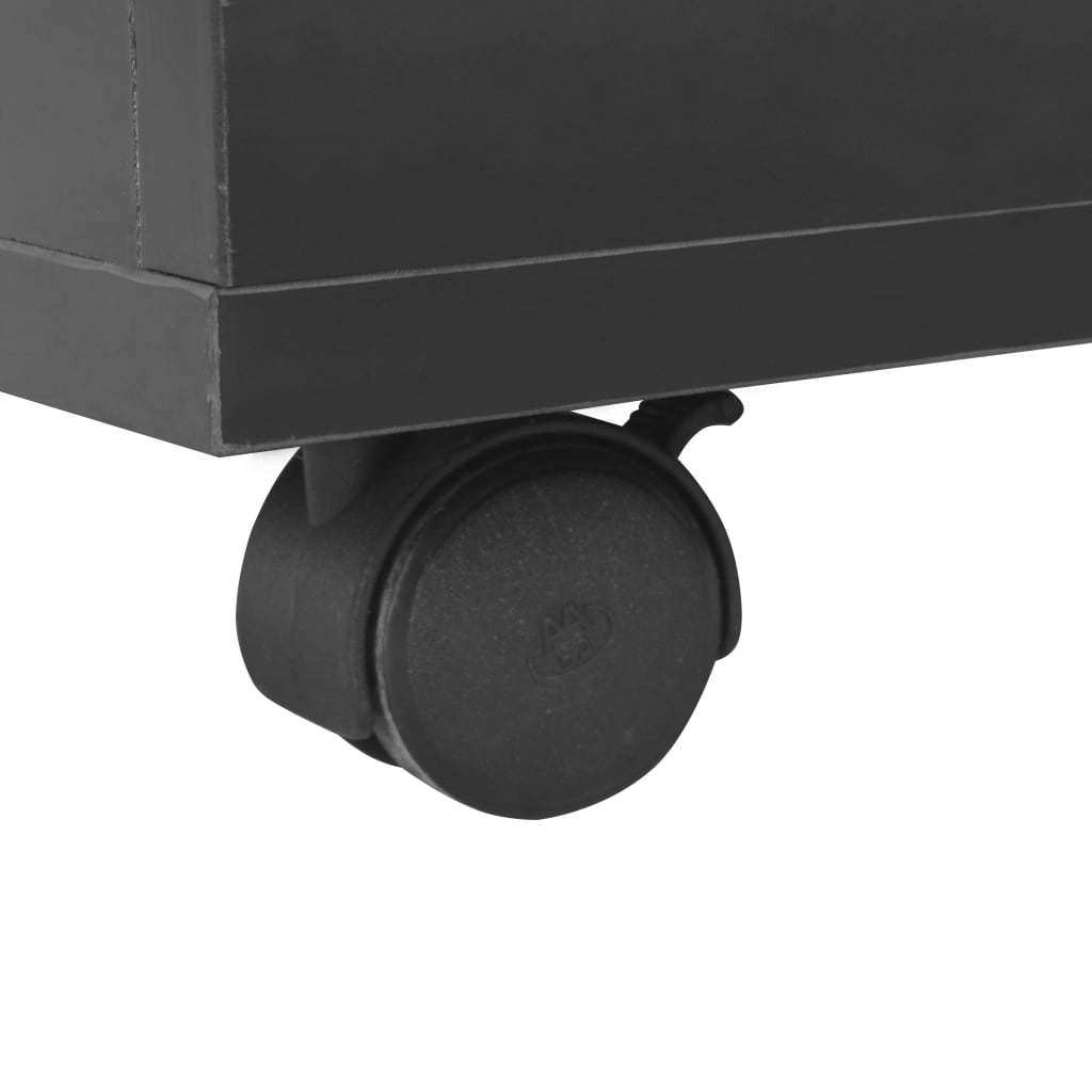 vidaXL kafijas galdiņš, 100x100x35 cm, spīdīgi melns