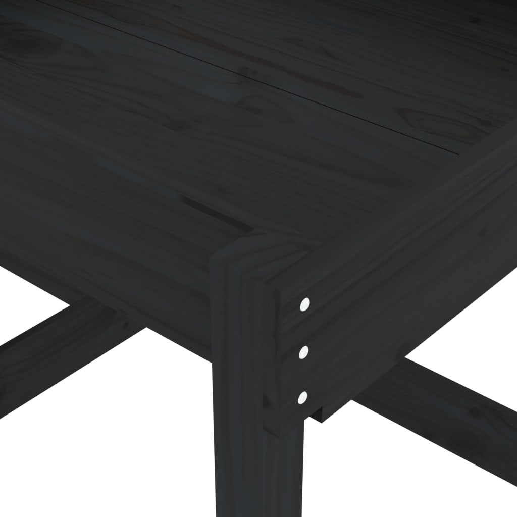 vidaXL smilšu rotaļu galdi, 2 gab., melns priedes masīvkoks