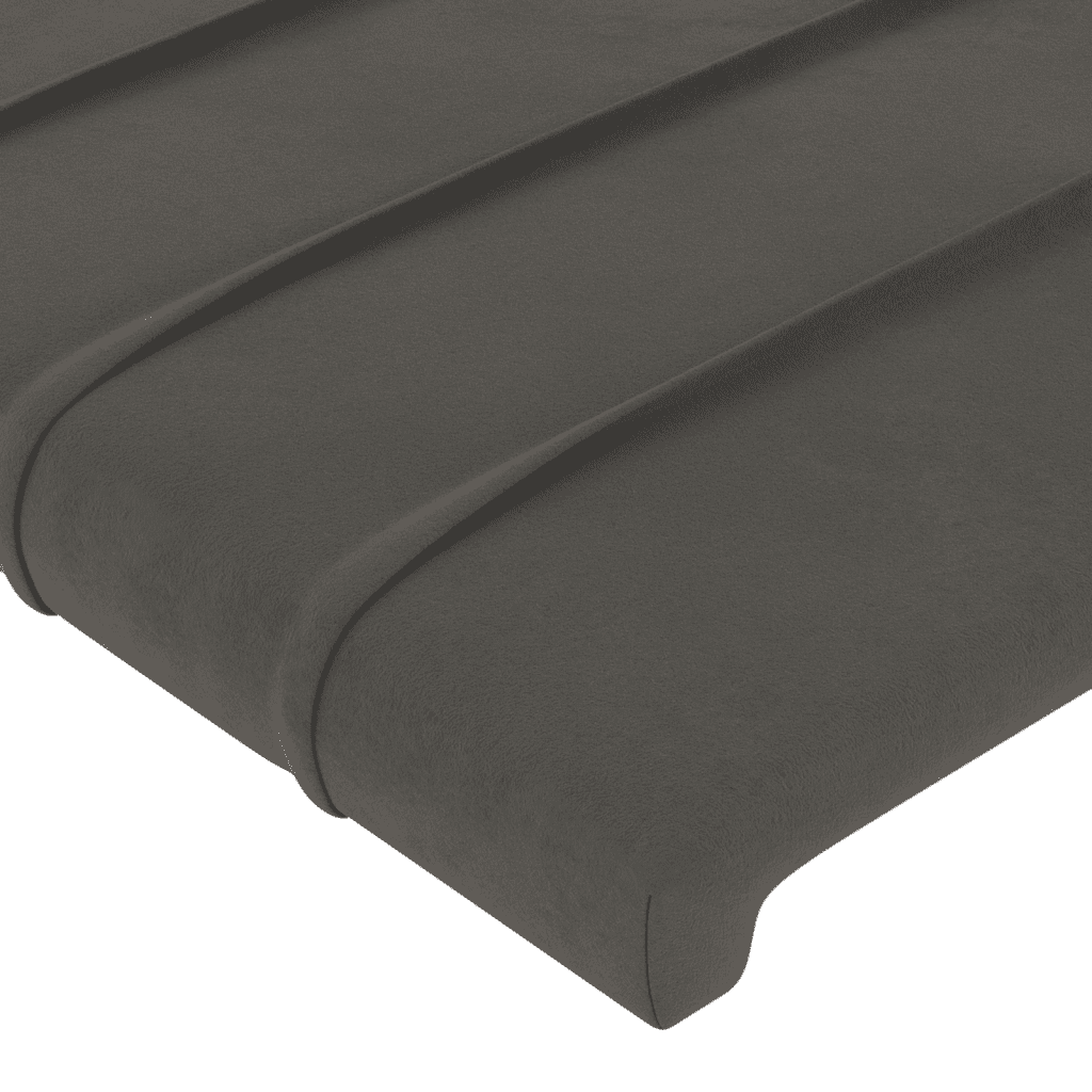 vidaXL atsperu gulta ar matraci, tumši pelēka samts, 160x200 cm