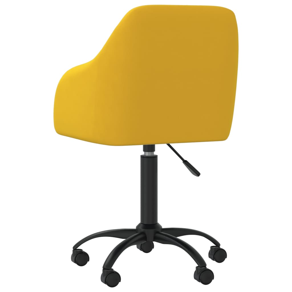 vidaXL biroja krēsls, dzeltens samts