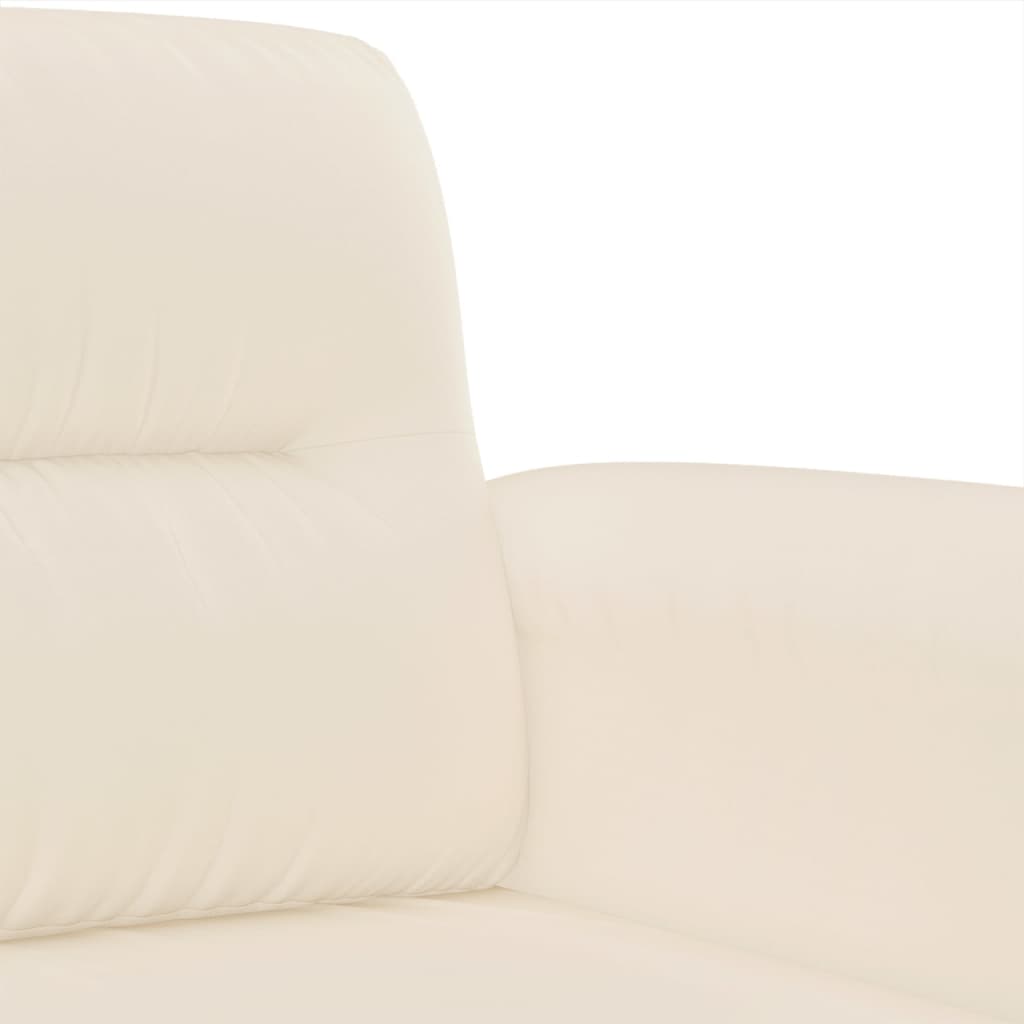 vidaXL atpūtas krēsls, bēšs, 60 cm, mikrošķiedras audums