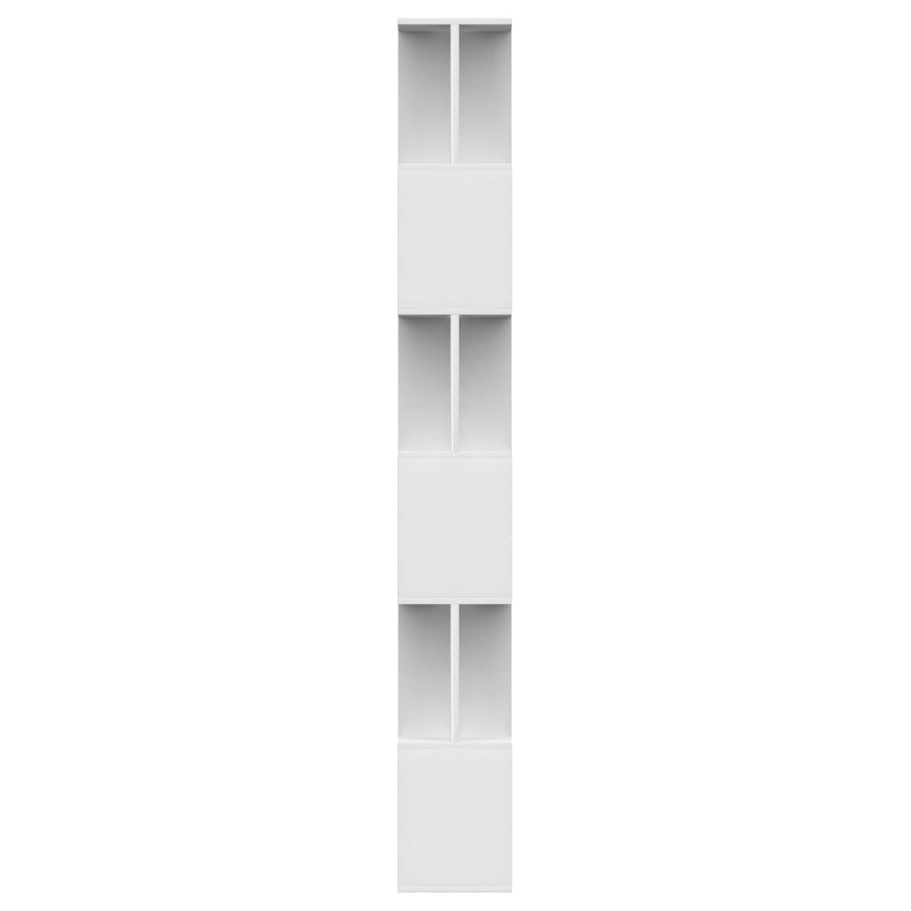 vidaXL grāmatu plaukts, 80x24x192 cm, balts, skaidu plāksne