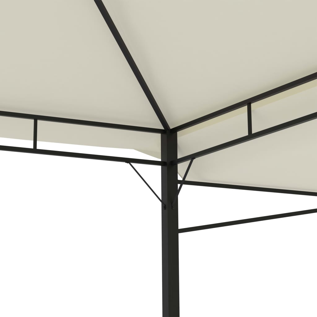 vidaXL nojume ar 2 izvelkamiem jumtiem, 3x3x2,75m, krēmkrāsa,180 g/m²
