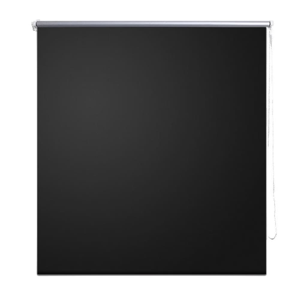 Ruļļu žalūzijas, gaismu necaurlaidīgas, 160 x 230 cm, melnas