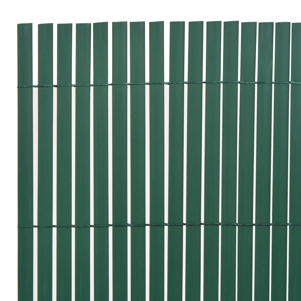 vidaXL dārza žogs, divpusējs, 90x500 cm, zaļš PVC