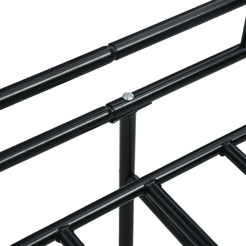 vidaXL dīvāngultas rāmis, melns metāls, 90x200 cm