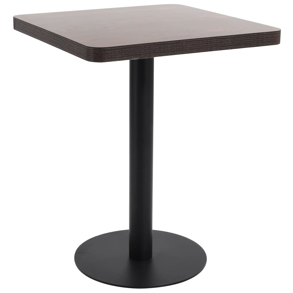vidaXL bistro galds, tumši brūns, 60x60 cm, MDF