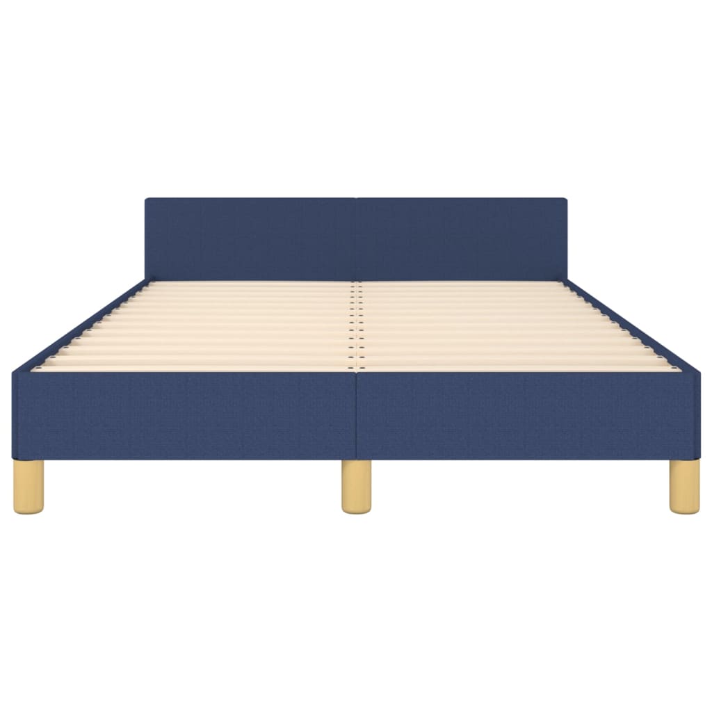 vidaXL gultas rāmis ar galvgali, zils, 120x200 cm, audums