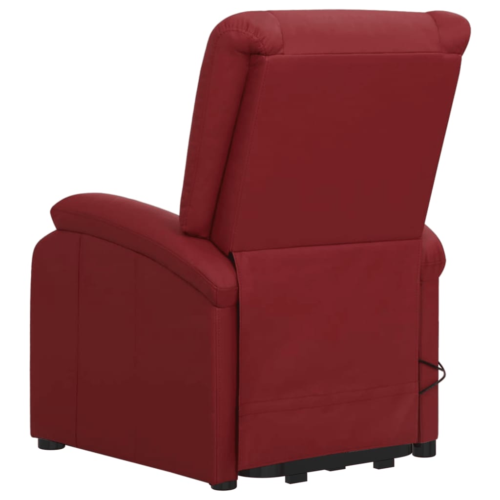 vidaXL masāžas krēsls, paceļams, vīnsarkana mākslīgā āda