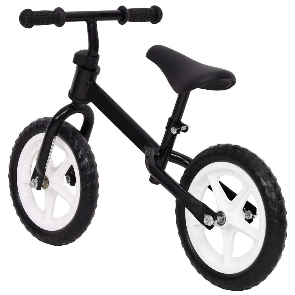 vidaXL līdzsvara velosipēds, 9,5 collu riteņi, melns
