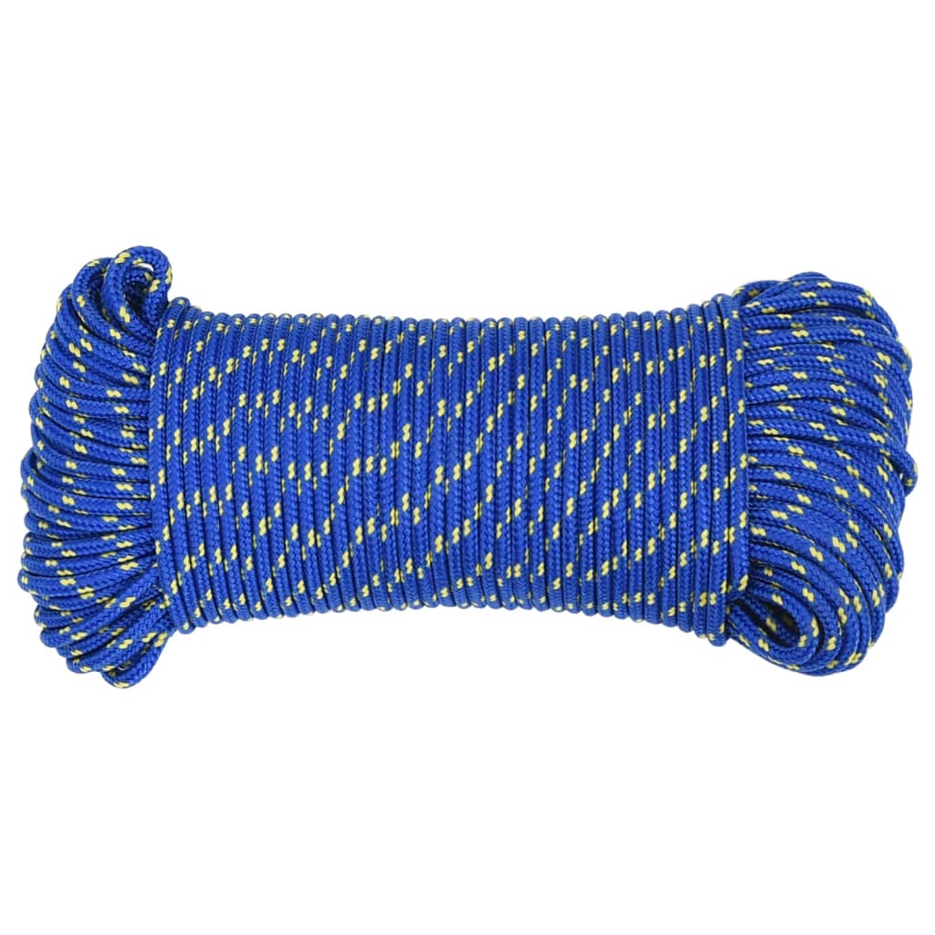 vidaXL laivu virve, zila, 5 mm, 50 m, polipropilēns