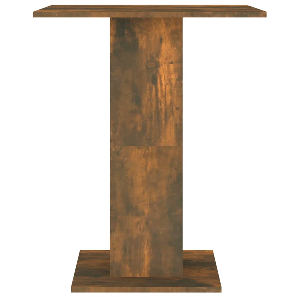 vidaXL bistro galds, ozolkoka krāsa, 60x60x75 cm, inženierijas koks