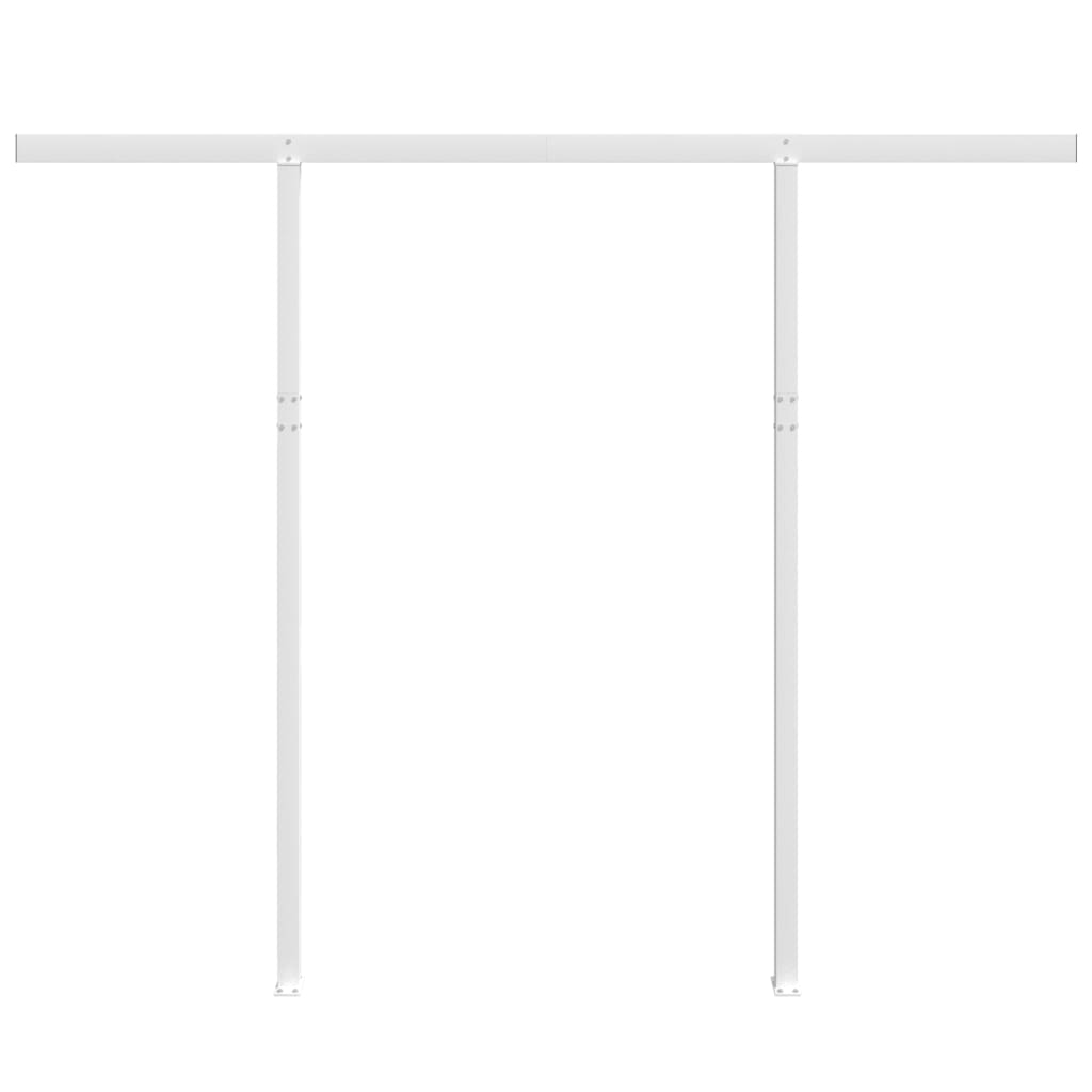 vidaXL markīzes stabu komplekts, balts, 300x245 cm, dzelzs