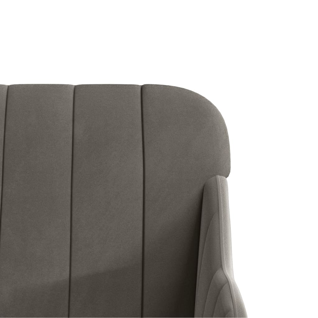 vidaXL atpūtas krēsls, tumši pelēks, 63x76x80 cm, samts