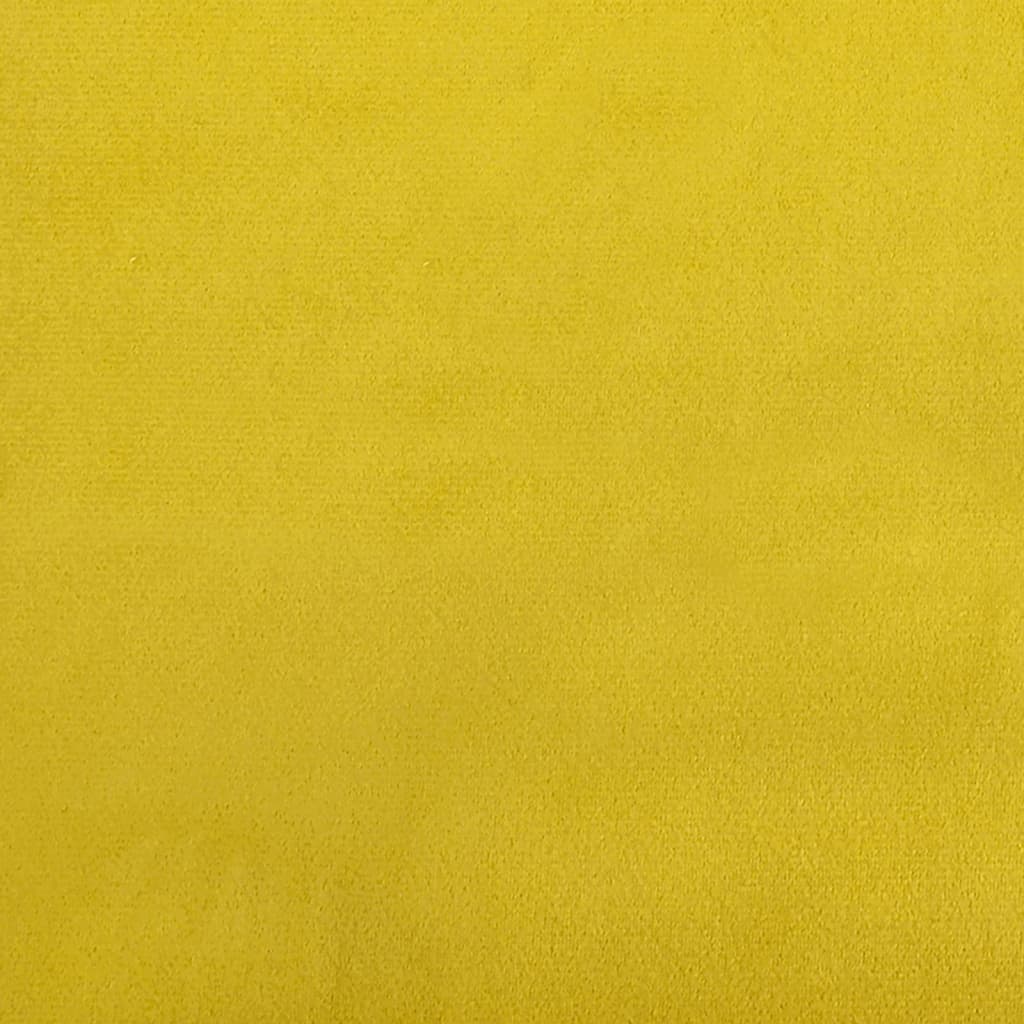 vidaXL L-formas dīvāngulta, dzeltens, 275x140x70 cm, samts