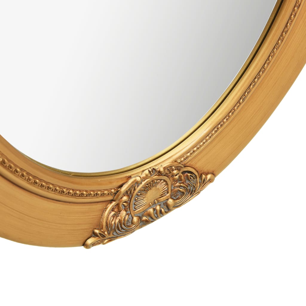 vidaXL baroka stila sienas spogulis, 50x60 cm, zelta krāsā