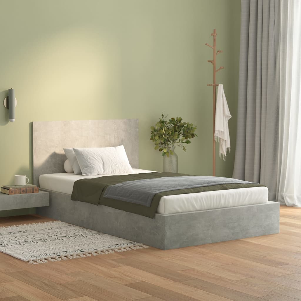vidaXL gultas galvgalis, betonpelēks, 120x1,5x80 cm, inženierijas koks