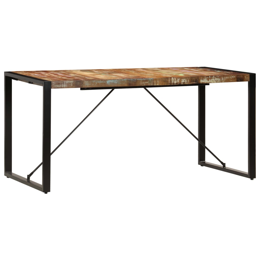 vidaXL virtuves galds, 160x80x75 cm, pārstrādāts masīvkoks