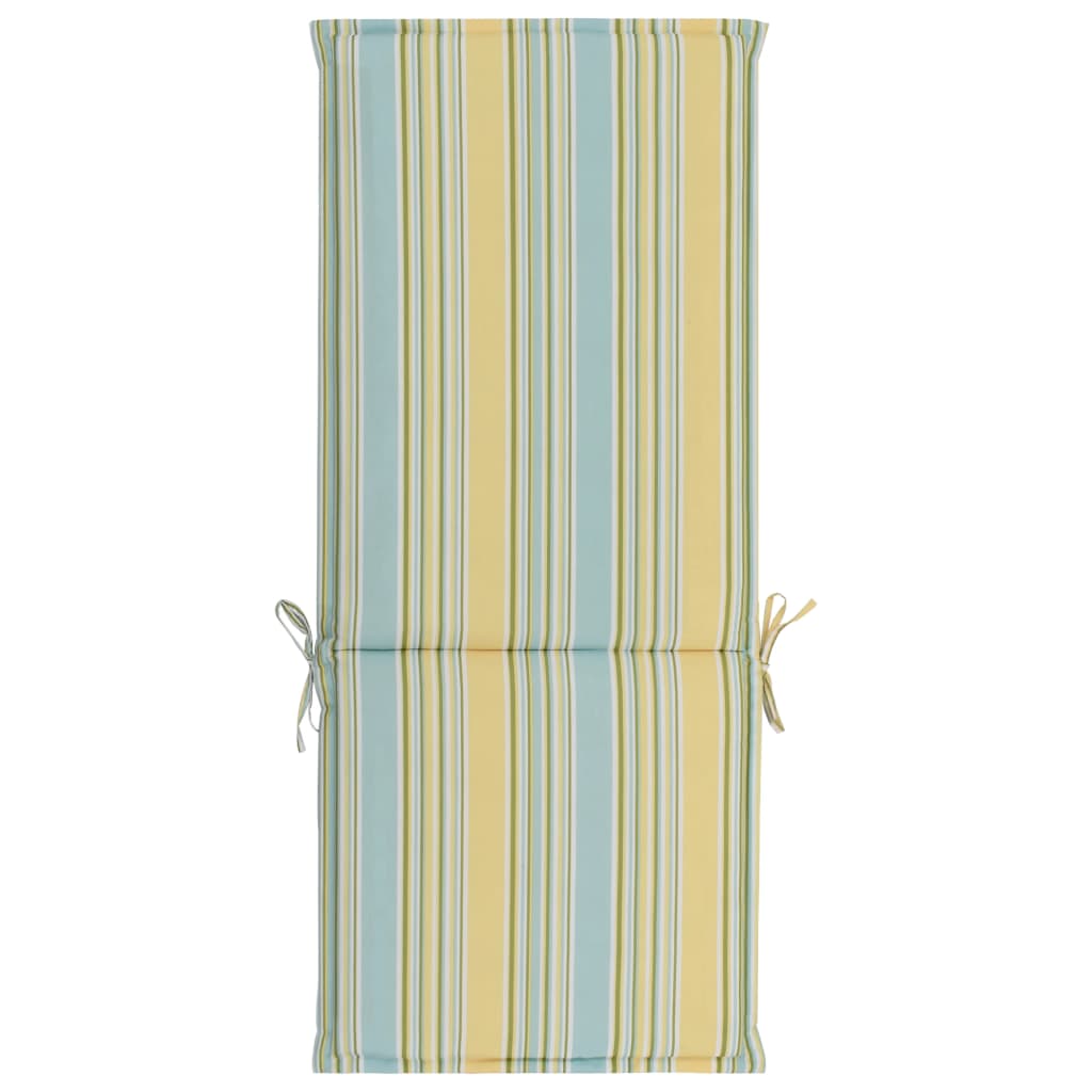 vidaXL dārza krēslu matrači, 4 gab., krāsaina apdruka, 120x50x3 cm