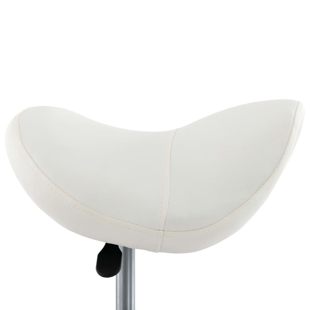 vidaXL darba krēsls, balta mākslīgā āda