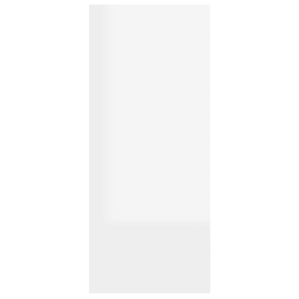 vidaXL grāmatu plaukts, aizslietnis, spīdīgi balts, 60x30x72 cm